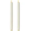 Remote Control Liown 10 Inch Ivory Moving Flame Taper Candle Set - 2 -Battery Operated Candles Shop 10 inch ivory taper candles
