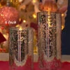 Moving Flame 6 Inch Silver Mercury Glass Flameless Cylinder Candle -Timer -Battery Operated Candles Shop 10006347 flameless