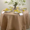 120 Inch Round Top Quality Burlap Lined Table Skirt - Passe Partout Collection 2 120 Inch Round Top Quality Burlap Lined Table Skirt - Passe Partout Collection -Battery Operated Candles Shop 108 main