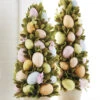 Easter Egg Topiaries - Set Of 2 - 17.5 Inch Tall And 15.5 Inch Tall - NEW 2023 -Battery Operated Candles Shop 12025