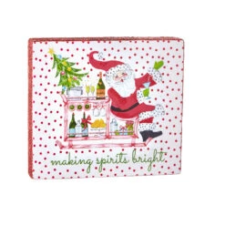 Making Spirits Bright High Shine Wall Block - 8 Inch