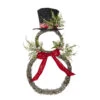Iced Snowman Wreath 24 Inch From RAZ -Battery Operated Candles Shop 12062