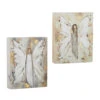 Angel Block Wall Art Set Of 2 - 10 Inch Each - NEW -Battery Operated Candles Shop 12087