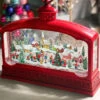 Red Water Lantern Lighted Christmas Village Scene Extra Wide - MUSICAL- NEW 2023 1 Red Water Lantern Lighted Christmas Village Scene Extra Wide - MUSICAL- NEW 2023 -Battery Operated Candles Shop 135256 wide water globe