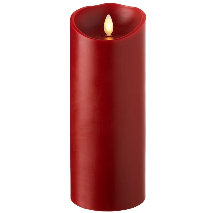 Moving Flame Red Candle Battery Operated 3.5 X 9 Timer - Remote Ready 3 Moving Flame Red Candle Battery Operated 3.5 X 9 Timer - Remote Ready