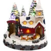Battery Operated Lighted Musical Animated Winter Holiday Snow Village - Santa And Reindeer -Battery Operated Candles Shop 2355220 sleigh image