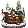 Battery Operated Lighted Musical Animated Winter Holiday Snow Village - Moving Train -Battery Operated Candles Shop 2355220 train main image
