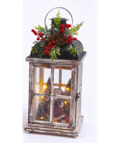 Battery Operated Lighted Wood Lantern - Santa Clause Christmas Scene 15.25 Inch 12 Battery Operated Lighted Wood Lantern - Santa Clause Christmas Scene 15.25 Inch -Battery Operated Candles Shop 2424730 santa