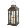 Solar Powered Bronze Candle Lantern - 11 Inch -Battery Operated Candles Shop 2466420 bronze main