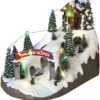 Animated Musical Ski Resort With Moving Skiers 14.5 Inch -Battery Operated Candles Shop 2485990 ski village