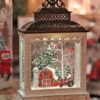 11 Inch Red Barn In The Woods Lighted Water Lantern - Optional Music Setting -Battery Operated Candles Shop 2497520 red barn