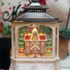 Musical Lighted Water Lantern With Gingerbread House Design - Optional Music Setting -Battery Operated Candles Shop 2545440 gingerbread