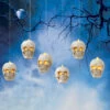 Lighted Hanging Skulls Set Of Six With Remote Control Indoor-Outdoor -Battery Operated Candles Shop 2589870 skull candles 1