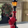 Battery Operated Lighted Resin Street Lamp With Cardinals - 14.5 Inch -Battery Operated Candles Shop 2596890 main 1
