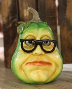 Resin Halloween Pumpkin Heads With Glasses - Set Of 2 -Battery Operated Candles Shop 2658070 mr gord