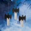 Lighted Bat Hanging Candles Set Of 3 With Remote Control Indoor-Outdoor 1 Lighted Bat Hanging Candles Set Of 3 With Remote Control Indoor-Outdoor -Battery Operated Candles Shop 2660820 bat candles