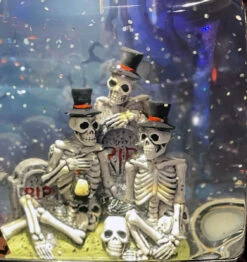 Halloween Skeleton Scene TV Lighted Water Lantern - With Spooky Sounds - New 2023 6 Halloween Skeleton Scene TV Lighted Water Lantern - With Spooky Sounds - New 2023 -Battery Operated Candles Shop 2691860 skeletons inside