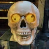 Halloween Skull With Moving Lighted Digital Eyes And Sound Battery Operated - NEW 2023 -Battery Operated Candles Shop 2696010 skull