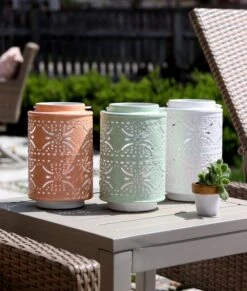 Rechargeable Lantern With Fire Glow Light Unit 12 Inch Coral Enamel 11 Rechargeable Lantern With Fire Glow Light Unit 12 Inch Coral Enamel -Battery Operated Candles Shop 3 colors 2 544x640 1