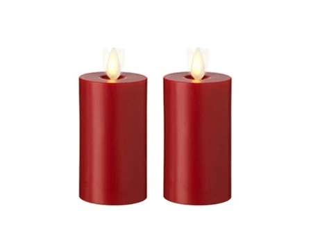 Red Wax 3.5 Inch Moving Flame Votive Candles Set Of 2 - Remote Ready 3 Red Wax 3.5 Inch Moving Flame Votive Candles Set Of 2 - Remote Ready