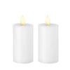 Wax 3.5 Inch White Moving Flame Votive Candles Set Of 2 - Remote Ready 2 Wax 3.5 Inch White Moving Flame Votive Candles Set Of 2 - Remote Ready -Battery Operated Candles Shop 37060 white wax votives