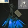 Battery Operated Blue LED Snowfall Tube Set - 10 Tubes 4.5 Inch -Battery Operated Candles Shop 37465 BL B
