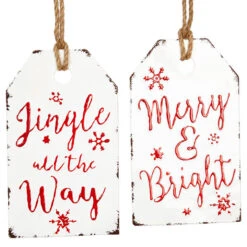 Gift Tag Ornament - 12 Inch Assorted 2 -Battery Operated Candles Shop 3836336