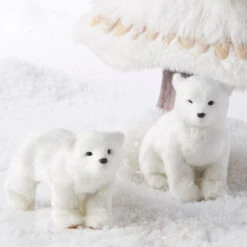 5.5 Inch Polar Bear Ornaments Set Of 2
