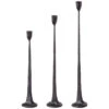 Black Iron Taper Candlestick Holders - Set Of 3 From RAZ 1 Black Iron Taper Candlestick Holders - Set Of 3 From RAZ -Battery Operated Candles Shop 3902528