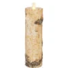 2 X 8 Inch Moving Flame Birch Wrapped Pillar Candle -Battery Operated Candles Shop 39114