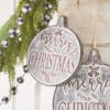 14.5 Inch Merry Christmas Ornament Galvanized Iron - New RAZ Imports -Battery Operated Candles Shop 3959146 galvanized merry ch