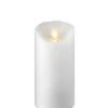 3 Inch Diameter White Moving Flame 6 Inch Candle - Remote Ready -Battery Operated Candles Shop 3x6 white moving flame