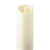3 Inch Diameter Moving Flame Ivory 8 Inch Flameless Candle - Remote Ready -Battery Operated Candles Shop 3x8 ivory moving flame
