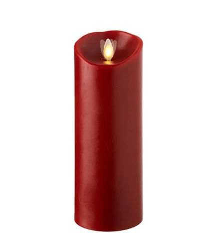 Luminara Red 3 X 8 Pillar - Remote Ready 3 Luminara Red 3 X 8 Pillar - Remote Ready