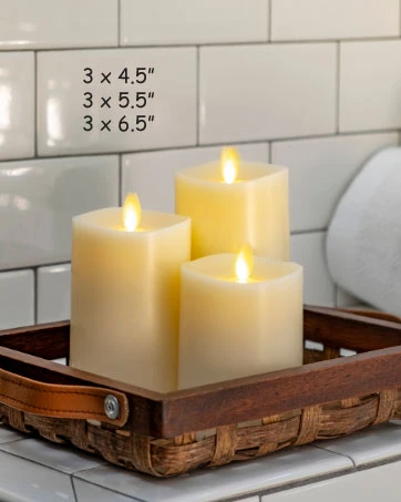 Matchless 360 Degrees Moving Flame LED Pillar Candle - 3 X 6.5 Inch 6 Matchless 360 Degrees Moving Flame LED Pillar Candle - 3 X 6.5 Inch - Image 4