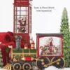 Musical Lighted Train Water Lantern Santa's List In Swirling Glitter With Optional Music Setting -Battery Operated Candles Shop 4000774 main text