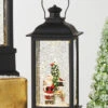 8.75 Inch Santa And Snowman Lighted Water Lantern With Swirling Glitter USB And Timer- NEW 2020 -Battery Operated Candles Shop 4000790 main