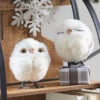4 Inch White Owl Ornaments Set Of 2 Assorted From RAZ -Battery Operated Candles Shop 4003421