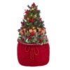 Red Bag With Lighted Tree And Cardinals - 24 Inch -Battery Operated Candles Shop 4015548 2