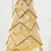 14 Inch Geometric Lighted Tree With Gold Swirling Glitter 2 14 Inch Geometric Lighted Tree With Gold Swirling Glitter -Battery Operated Candles Shop 4019105 1