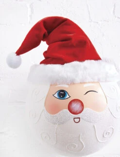 Santa Ornament - 12 Inch Round Ornament New For 2020