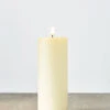 Uyuni 3 Inch X 9 Inch Ivory Pillar Candle - Remote Ready