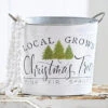 14 Inch Handled Bucket Local Grown Christmas Trees - Metal -Battery Operated Candles Shop 4111298 bucket