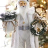 Santa Figurine With Sack And Wreath - 18 Inch 2 Santa Figurine With Sack And Wreath - 18 Inch -Battery Operated Candles Shop 4115579