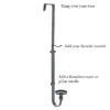 Wreath Hanger With Taper And Candle Holder - 30.5 Inch Adjustable -Battery Operated Candles Shop 4128913 wreath hanger