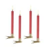 Uyuni 6 Inch Clip On Red Taper Candles Set Of 4 - Remote Ready -Battery Operated Candles Shop 4134519