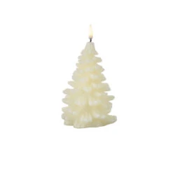 Uyuni 4 X 7 Inch Ivory Christmas Tree Candle - Remote Ready