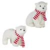 Polar Bear With Scarf Ornaments Set Of 2 - 5.25 Inch -Battery Operated Candles Shop 4150100