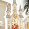 Musical Caroling Children Lighted Water Church With Swirling Glitter -Battery Operated Candles Shop 4200756 3