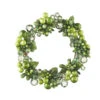 6.5 Inch Green And Crystal Beaded Mini Wreath - Candle Ring NEW 2022 -Battery Operated Candles Shop 4210114